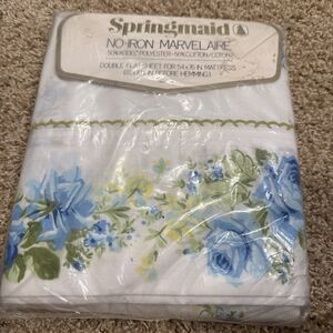 Vintage Marvelaire by Springmaid No Iron Double Flat Luxury Muslin 81x104"